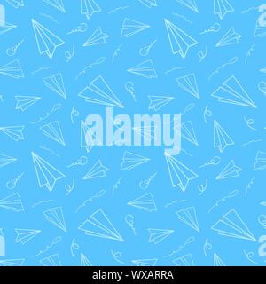 Avion en papier motif transparent Illustration de Vecteur