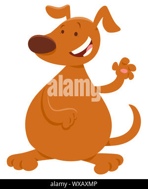 Brown chien ou chiot personnage Banque D'Images