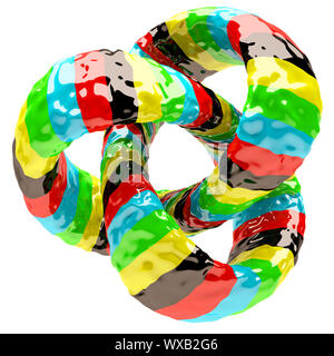 3d illustration d'Abstract Knot isolated on White Banque D'Images