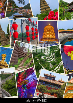 Collage d'images de la Chine (mes photos) - Voyage d'arrière-plan Banque D'Images