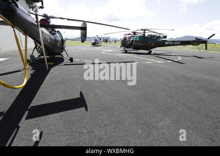 SquadronMauritius hélicoptère : Police Helicopter Squadron fête son 44e anniversaire Banque D'Images