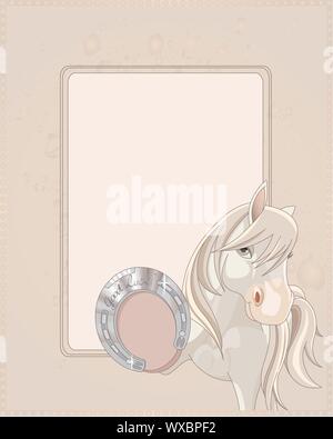 Bonne chance cheval Illustration de Vecteur