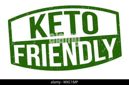 Keto friendly signer ou apposer sur fond blanc, vector illustration Illustration de Vecteur