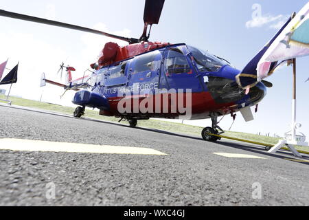 SquadronMauritius hélicoptère : Police Helicopter Squadron fête son 44e anniversaire Banque D'Images