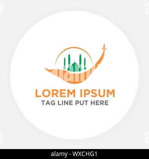 Logo pour voyager islamique/l'air et de voyages d'affaires et de transport et les applications Illustration de Vecteur