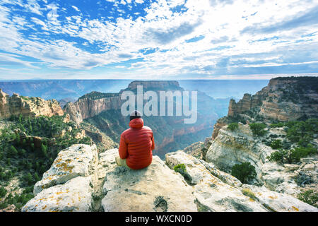 Randonnée dans le Grand Canyon Banque D'Images