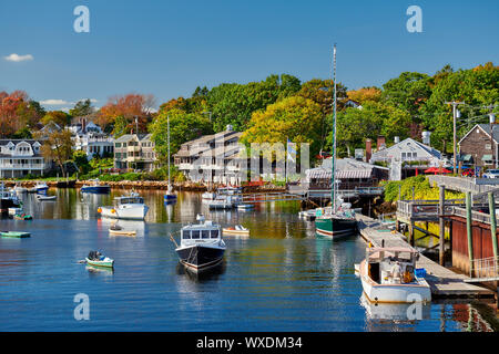 Les bateaux de pêche amarré à Perkins Cove, Maine, USA Banque D'Images