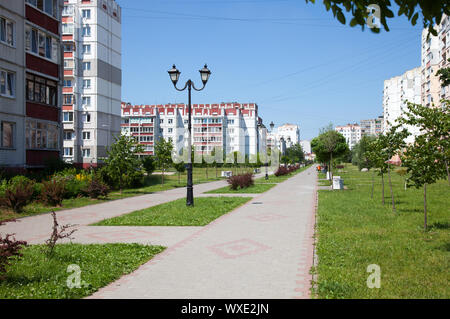 Les immeubles à appartements de Kaliningrad (Russie). Banque D'Images