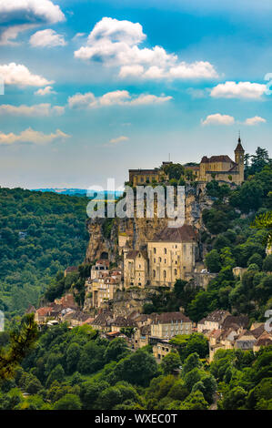 Rocamadour beaux clifftop village dans le centre-sud de la France. Banque D'Images