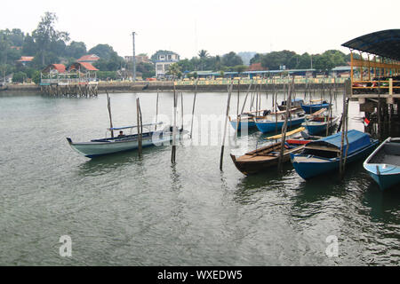 Voyageant à Belakang Padang, Penawar Rindu Island. Batam - Îles Riau Banque D'Images