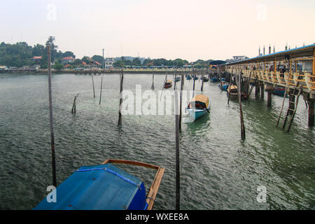 Voyageant à Belakang Padang, Penawar Rindu Island. Batam - Îles Riau Banque D'Images