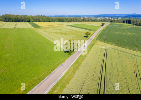 Route de campagne au sud de l'Allemagne Banque D'Images