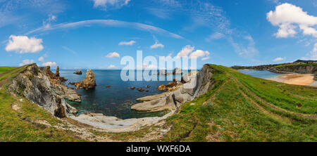 Paysage du littoral de l'océan Atlantique. Banque D'Images