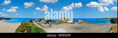 Plage de l'Atlantique l'été, l'Espagne Banque D'Images