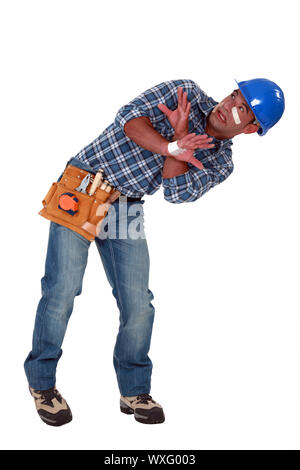 Carpenter en studio à la peur Banque D'Images