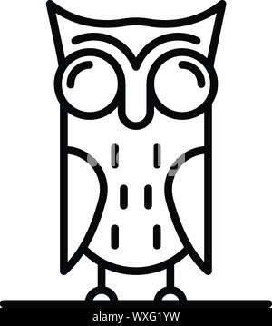 L'icône de Owl. L'icône Contour vector chouette pour la conception web isolé sur fond blanc Illustration de Vecteur