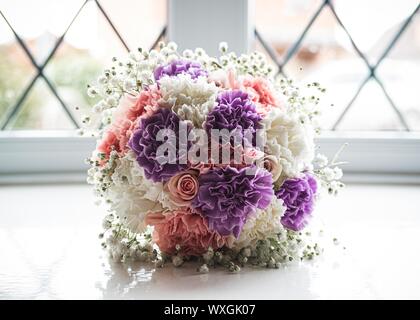 Bouquets de mariage et fleurs Banque D'Images
