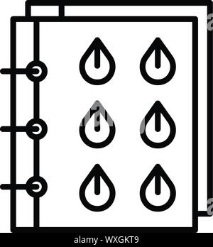 Couleur de l'icône de catalogue. Décrire la couleur des cheveux de vecteur pour l'icône de catalogue web design isolé sur fond blanc Illustration de Vecteur