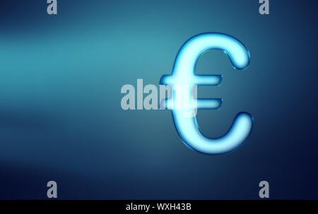 Icône de l'euro sur un fond bleu marine Banque D'Images