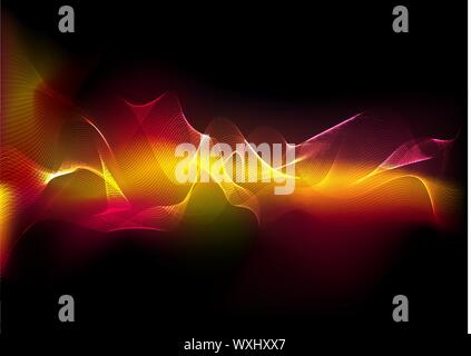 Aurora Borealis, brillant abstract vector background aurora australis pour web et print , mignon résumé un éclairage naturel afficher dans le ciel. Illustration de Vecteur