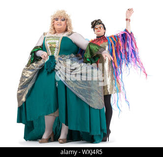 Deux Drag Queens s'amusant, Banque D'Images