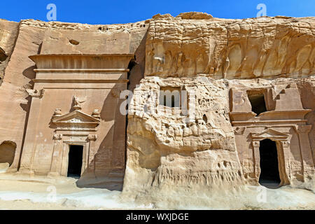 Mada'in Saleh, l'Arabie Saoudite Banque D'Images