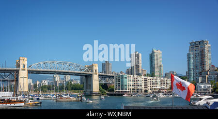 Le pont Granville de l'île Granville à Vancouver, Colombie-Britannique, Canada Banque D'Images
