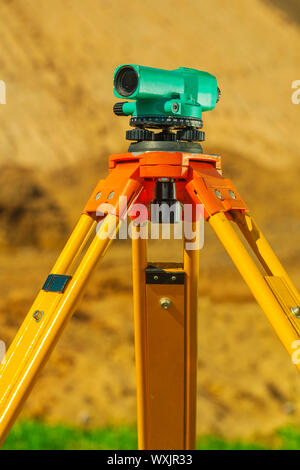 Plan rapproché sur un théodolite Banque D'Images