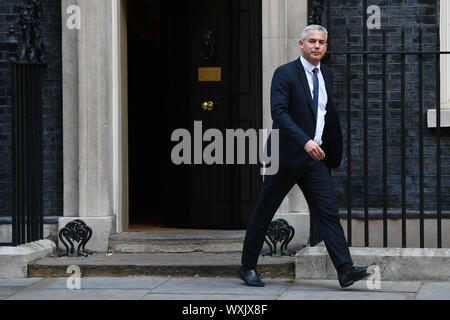 Brexit Stephen Barclay secrétaire quitte une réunion du Cabinet au 10 Downing Street, Londres. Banque D'Images