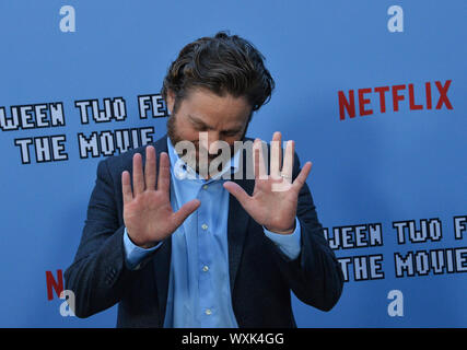 Hollywood, Californie, USA. 16 Sep, 2019. Zach Galifianakis assiste à la première de the motion picture comédie 'Entre deux fougères : Le film' à l'ArcLight Cinerama Dome dans la section Hollywood de Los Angeles le lundi, Septembre 16, 2019. Scénario : Zach Galifianakis rêvait de devenir une star. Mais quand Will Ferrell a découvert son accès public TV show "entre deux fougères' et chargé de Funny or Die, Zach est devenu une risée. Maintenant Zach et son équipage prennent la route pour terminer une série d'interviews de célébrités et de rétablir sa réputation. Photo par Jim Ruymen/ Banque D'Images