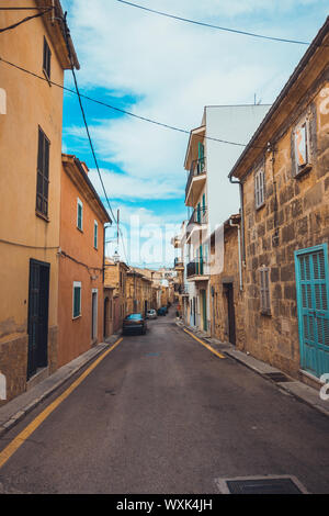 Quartier historique à Alcudia, Majorque Banque D'Images