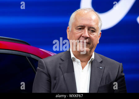 Frankfurt, Deutschland. Sep 12, 2019. Gunnar Herrmann, Directeur exécutif de Ford Allemagne, l'ouverture d'International Motor Show de Francfort, l'IAA 2019 sur 12.09.2019. Utilisation dans le monde entier | Credit : dpa/Alamy Live News Banque D'Images