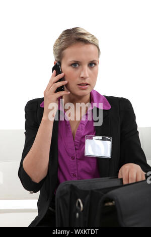 Portrait de badge visiteurs Banque D'Images