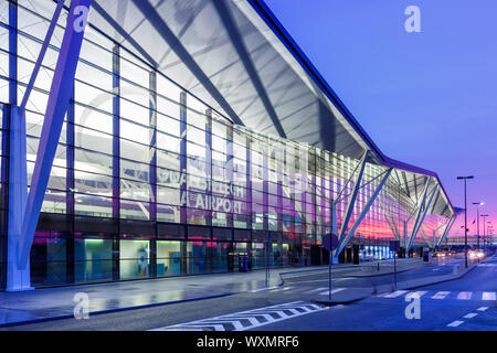 Gdansk, Pologne - 28 mai 2019 : Terminal de l'aéroport de Gdansk (GDN) en Pologne. Banque D'Images