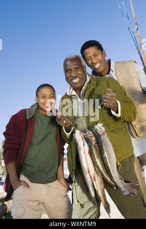 Voyage de pêche familiale Banque D'Images