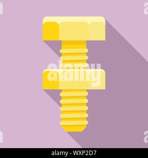 Vis à vis d'icône. Illustration de l'or plat vis à vis l'icône vecteur pour la conception web Illustration de Vecteur