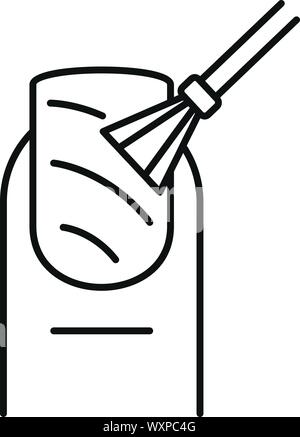 Vernis à ongles de pied. Vernis à ongles de pied contour icône vecteur pour la conception web isolé sur fond blanc Illustration de Vecteur