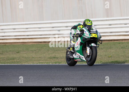 CAL CRUTCHLOW (RIDER numéro 35 pour le team LCR HONDA EN MOTOGP c'est lors de l'échauffement et l'épreuve de la Motogp de Saint-Marin et la riviera de Rimini , Banque D'Images