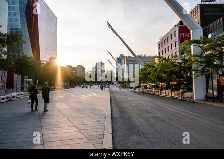 Place des Arts - arts centre à Montréal, plus grand complexe culturel et artistique au Canada Banque D'Images