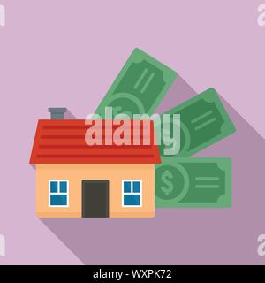 Chambre Argent mortgage icône. Télévision illustration de l'argent maison icône vecteur prêt hypothécaire pour le web design Illustration de Vecteur