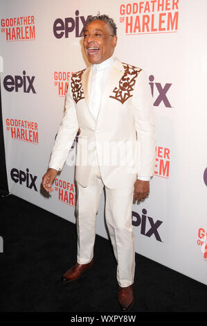 Giancarlo Esposito assiste au parrain de Harlem le dépistage à l'Apollo Theatre de New York. Banque D'Images