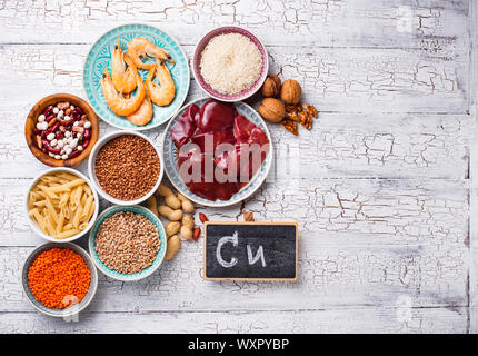 Produits naturels sources de cuivre Banque D'Images