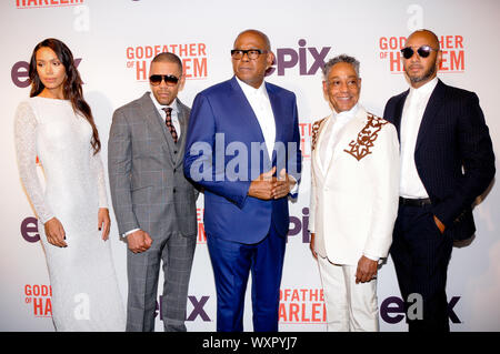 Ilfenesh Hadera, Nigel Chaume, Forest Whitaker, Giancarlo Esposito et assister à Swizz Beatz le parrain de Harlem le dépistage à l'Apollo Theatre de New York. Banque D'Images