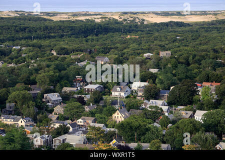 Vue aérienne de Provincetown.Cape Cod.Massachusetts.USA Banque D'Images