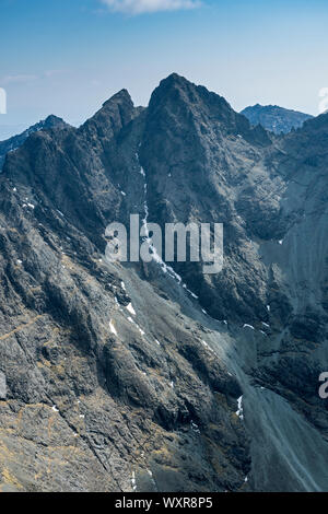 Sgurr Alasdair et la grande pierre tirer plus de Coire Lagan, de Sgurr Dearg. Dans les montagnes Cuillin, Isle of Skye, Scotland, UK Banque D'Images