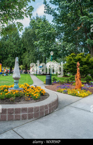 Scène de Pioneer Park à Puyallup, Washington. Banque D'Images