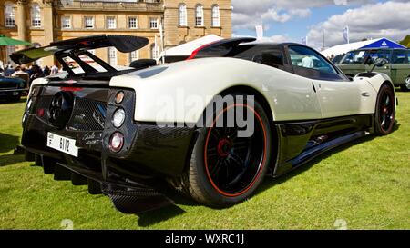 Pagani Zonda Cinque sur spectacle au 2019 Salon privé à Blenheim Palace, Oxfordshire Banque D'Images