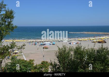 Constanta (Tomis) am Schwarzen Meer, Dobrudscha, Rumänien : An der Küste, Strand Banque D'Images