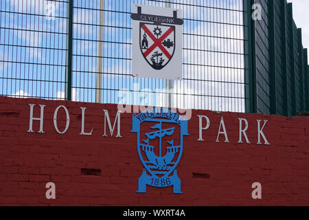 Holm Park, qui abrite le Club de Football de Clydebank Football Club athlétique et Yoker Banque D'Images