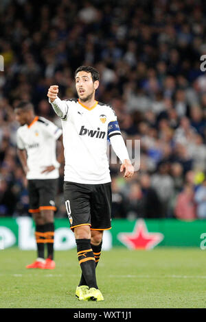 Londres, Royaume-Uni. Sep 17, 2019. Daniel Parejo de Valence vu au cours de la phase de groupes de la Ligue des Champions entre Chelsea et Valence à Stamford Bridge, Londres, Angleterre le 17 septembre 2019. Photo par Carlton Myrie. Usage éditorial uniquement, licence requise pour un usage commercial. Aucune utilisation de pari, de jeux ou d'un seul club/ligue/dvd publications. Credit : UK Sports Photos Ltd/Alamy Live News Banque D'Images
